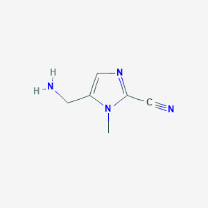 molecular formula C6H8N4 B3059126 5-(Aminomethyl)-1-methyl-1H-imidazole-2-carbonitrile CAS No. 944904-97-6
