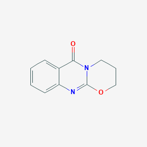 molecular formula C11H10N2O2 B3059129 3,4-二氢-[1,3]恶嗪并[2,3-b]喹唑啉-6(2H)-酮 CAS No. 94507-28-5