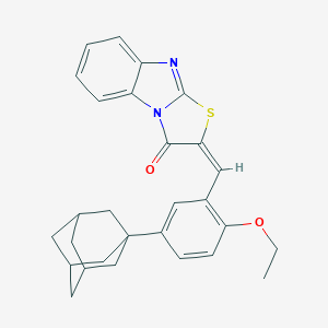 molecular formula C28H28N2O2S B305913 2-[5-(1-adamantyl)-2-ethoxybenzylidene][1,3]thiazolo[3,2-a]benzimidazol-3(2H)-one 