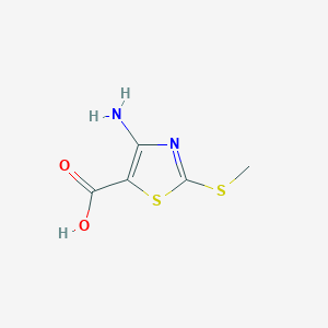 molecular formula C5H6N2O2S2 B3059130 4-Amino-2-(methylthio)thiazole-5-carboxylic acid CAS No. 94507-74-1