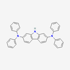 molecular formula C36H27N3 B3059133 N,N,N',N'-Tetraphenyl-9H-carbazole-2,7-diamine CAS No. 945261-94-9