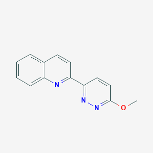 molecular formula C14H11N3O B3059138 2-(6-Methoxypyridazin-3-yl)quinoline CAS No. 946155-88-0
