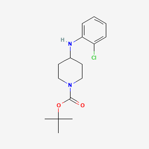 molecular formula C16H23ClN2O2 B3059144 tert-Butyl 4-((2-chlorophenyl)amino)piperidine-1-carboxylate CAS No. 946399-73-1