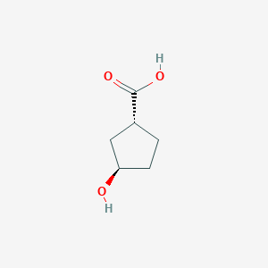 molecular formula C6H10O3 B3059147 (1R,3R)-3-Hydroxycyclopentanecarboxylic acid CAS No. 946594-17-8