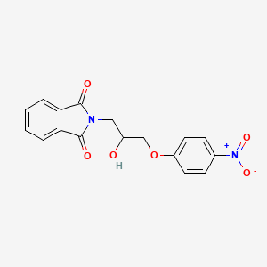 molecular formula C17H14N2O6 B3059148 1H-Isoindole-1,3(2H)-dione, 2-[2-hydroxy-3-(4-nitrophenoxy)propyl]- CAS No. 94662-07-4