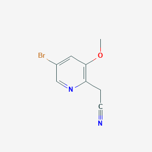 molecular formula C8H7BrN2O B3059157 2-(5-Bromo-3-methoxypyridin-2-YL)acetonitrile CAS No. 947688-87-1