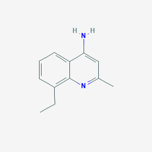 molecular formula C12H14N2 B3059162 4-Amino-8-ethyl-2-methylquinoline CAS No. 948293-61-6