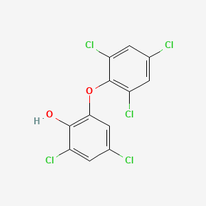 molecular formula C12H5Cl5O2 B3059166 2,4-二氯-6-(2,4,6-三氯苯氧基)苯酚 CAS No. 94888-09-2