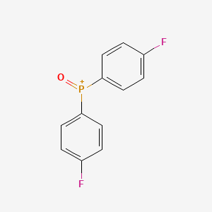 molecular formula C12H8F2OP+ B3059170 氧化膦，双(4-氟苯基)- CAS No. 94940-35-9