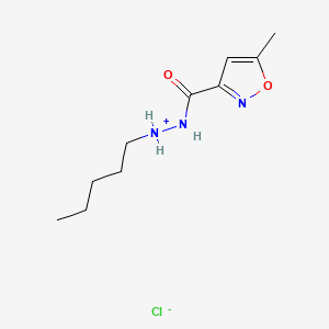 molecular formula C10H18ClN3O2 B3059173 5-Methyl-3-isoxazolecarboxylic acid 2-pentylhydrazide hydrochloride CAS No. 94980-63-9