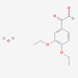 molecular formula C12H16O5 B3059192 2-(3,4-Diethoxyphenyl)-2-oxoacetaldehyde hydrate CAS No. 952-17-0