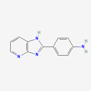 molecular formula C12H10N4 B3059200 4-(1H-Imidazo[4,5-b]pyridin-2-yl)aniline CAS No. 95377-69-8