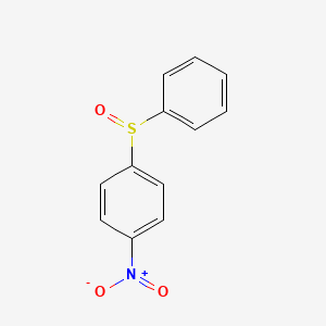 molecular formula C12H9NO3S B3059203 Benzene, 1-nitro-4-(phenylsulfinyl)- CAS No. 955-45-3