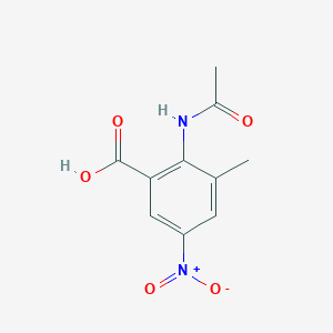 molecular formula C10H10N2O5 B3059208 2-Acetamido-3-methyl-5-nitrobenzoic acid CAS No. 95541-19-8