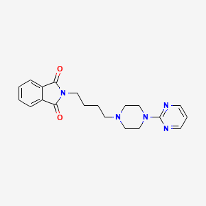 molecular formula C20H23N5O2 B3059214 1H-Isoindole-1,3(2H)-dione, 2-[4-[4-(2-pyrimidinyl)-1-piperazinyl]butyl]- CAS No. 95604-92-5