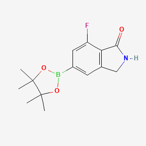molecular formula C14H17BFNO3 B3059221 7-Fluoro-5-(4,4,5,5-tetramethyl-1,3,2-dioxaborolan-2-yl)isoindolin-1-one CAS No. 957346-40-6