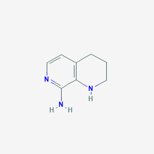 molecular formula C8H11N3 B3059226 1,2,3,4-Tetrahydro-1,7-naphthyridin-8-amine CAS No. 958254-67-6