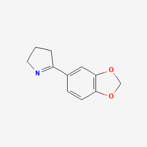 molecular formula C11H11NO2 B3059228 5-苯并[1,3]二氧杂-5-基-3,4-二氢-2H-吡咯 CAS No. 95849-35-7