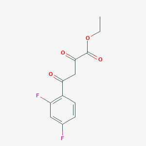 molecular formula C12H10F2O4 B3059232 Ethyl 4-(2,4-difluorophenyl)-2,4-dioxobutanoate CAS No. 959046-72-1