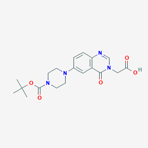 molecular formula C19H24N4O5 B3059235 1-N-Boc-4-(3-carboxymethyl-4-oxo-3,4-dihydroquinazolin-6-YL)piperazine CAS No. 959246-63-0