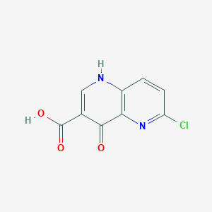 molecular formula C9H5ClN2O3 B3059236 6-Chloro-4-oxo-1,4-dihydro-1,5-naphthyridine-3-carboxylic acid CAS No. 959277-17-9