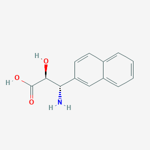 molecular formula C13H13NO3 B3059238 (2S,3S)-3-Amino-2-hydroxy-3-(naphthalen-2-yl)propanoic acid CAS No. 959573-31-0