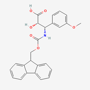 molecular formula C25H23NO6 B3059243 (2S,3S)-3-((((9H-Fluoren-9-yl)methoxy)carbonyl)amino)-2-hydroxy-3-(3-methoxyphenyl)propanoic acid CAS No. 959576-00-2