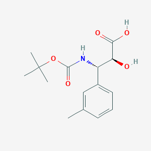 molecular formula C15H21NO5 B3059260 (2S,3S)-3-((tert-Butoxycarbonyl)amino)-2-hydroxy-3-(m-tolyl)propanoic acid CAS No. 959583-95-0