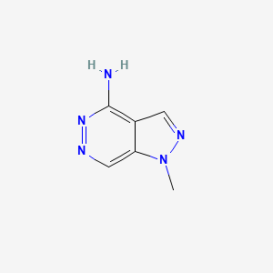 molecular formula C6H7N5 B3059265 1H-Pyrazolo[3,4-d]pyridazin-4-amine, 1-methyl- CAS No. 96017-56-0