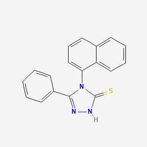 molecular formula C18H13N3S B3059270 3H-1,2,4-Triazole-3-thione, 2,4-dihydro-4-(1-naphthalenyl)-5-phenyl- CAS No. 96134-05-3
