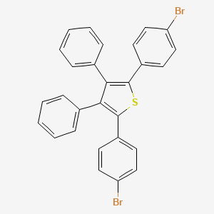 molecular formula C28H18Br2S B3059271 2,5-Bis(4-bromophenyl)-3,4-diphenylthiophene CAS No. 96216-36-3