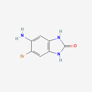 molecular formula C7H6BrN3O B3059272 5-氨基-6-溴-1,3-二氢苯并咪唑-2-酮 CAS No. 96222-57-0