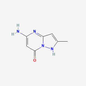 molecular formula C7H8N4O B3059277 5-氨基-2-甲基-4H,7H-吡唑并[1,5-a]嘧啶-7-酮 CAS No. 96335-43-2