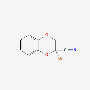 molecular formula C9H6BrNO2 B3059288 1,4-Benzodioxin-2-carbonitrile, 2-bromo-2,3-dihydro- CAS No. 96576-19-1