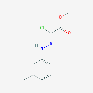 molecular formula C10H11ClN2O2 B3059294 Acetic Acid, Chloro((3-methylphenyl)hydrazono)-, Methyl Ester CAS No. 96722-49-5