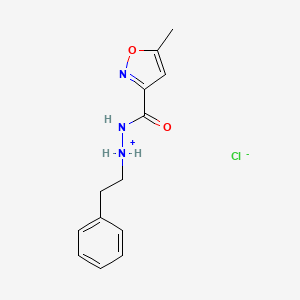 molecular formula C13H16ClN3O2 B3059298 1-Phenethyl-2-(5-methyl-3-isoxazolylcarbonyl)hydrazine hydrochloride CAS No. 96732-05-7