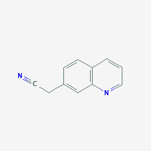 molecular formula C11H8N2 B3059317 2-(Quinolin-7-YL)acetonitrile CAS No. 97850-36-7