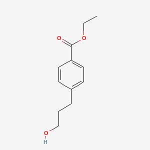 molecular formula C12H16O3 B3059330 Ethyl 4-(3-hydroxypropyl)benzoate CAS No. 98092-75-2
