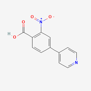 molecular formula C12H8N2O4 B3059333 2-Nitro-4-(pyridin-4-yl)benzoic acid CAS No. 98156-84-4