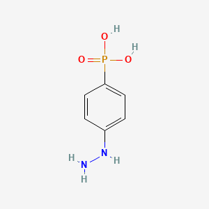 molecular formula C6H9N2O3P B3059334 Phosphonic acid, (p-hydrazinophenyl)- CAS No. 98197-04-7