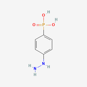 molecular formula C6H9N2O3P B3059334 (4-hydrazinylphenyl)phosphonic acid CAS No. 98197-04-7