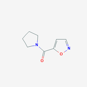 molecular formula C8H10N2O2 B3059340 (1,2-Oxazol-5-yl)(pyrrolidin-1-yl)methanone CAS No. 98239-65-7