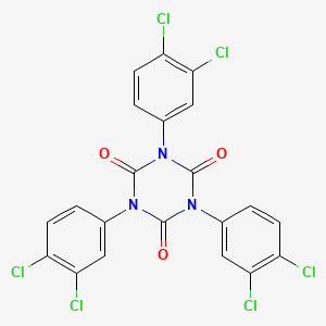 molecular formula C21H9Cl6N3O3 B3059342 1,3,5-Tris(3,4-dichlorophenyl)-1,3,5-triazinane-2,4,6-trione CAS No. 98329-02-3