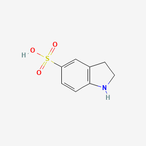 molecular formula C8H9NO3S B3059347 1H-Indole-5-sulfonic acid, 2,3-dihydro- CAS No. 98487-89-9