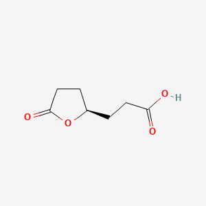 molecular formula C7H10O4 B3059356 2-Furanpropanoic acid, tetrahydro-5-oxo-, (R)- CAS No. 98611-86-0