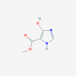 molecular formula C5H6N2O3 B3059362 5-Hydroxy-1H-imidazole-4-carboxylic acid methyl ester CAS No. 98876-02-9