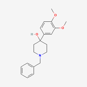 molecular formula C20H25NO3 B3059373 1-Benzyl-4-(3,4-dimethoxyphenyl)piperidin-4-ol CAS No. 99329-69-8