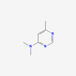 molecular formula C7H11N3 B3059376 Pyrimidine, 4-(dimethylamino)-6-methyl- CAS No. 99356-90-8