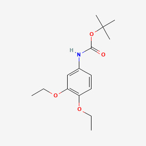molecular formula C15H23NO4 B3059395 Tert-butyl N-(3,4-diethoxyphenyl)carbamate CAS No. 99612-45-0