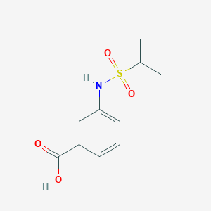 molecular formula C10H13NO4S B3059397 Benzoic acid, 3-[[(1-methylethyl)sulfonyl]amino]- CAS No. 99642-25-8